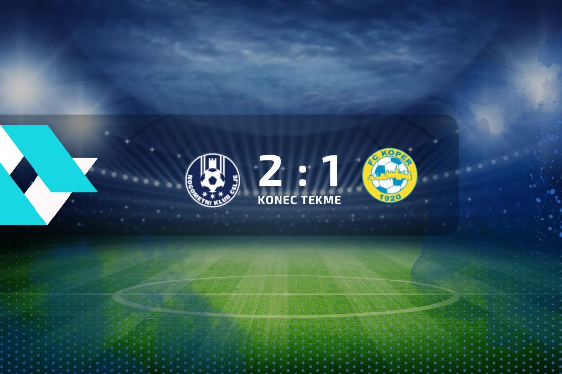 Nogometaši Celja so premagali Koper z 2:1