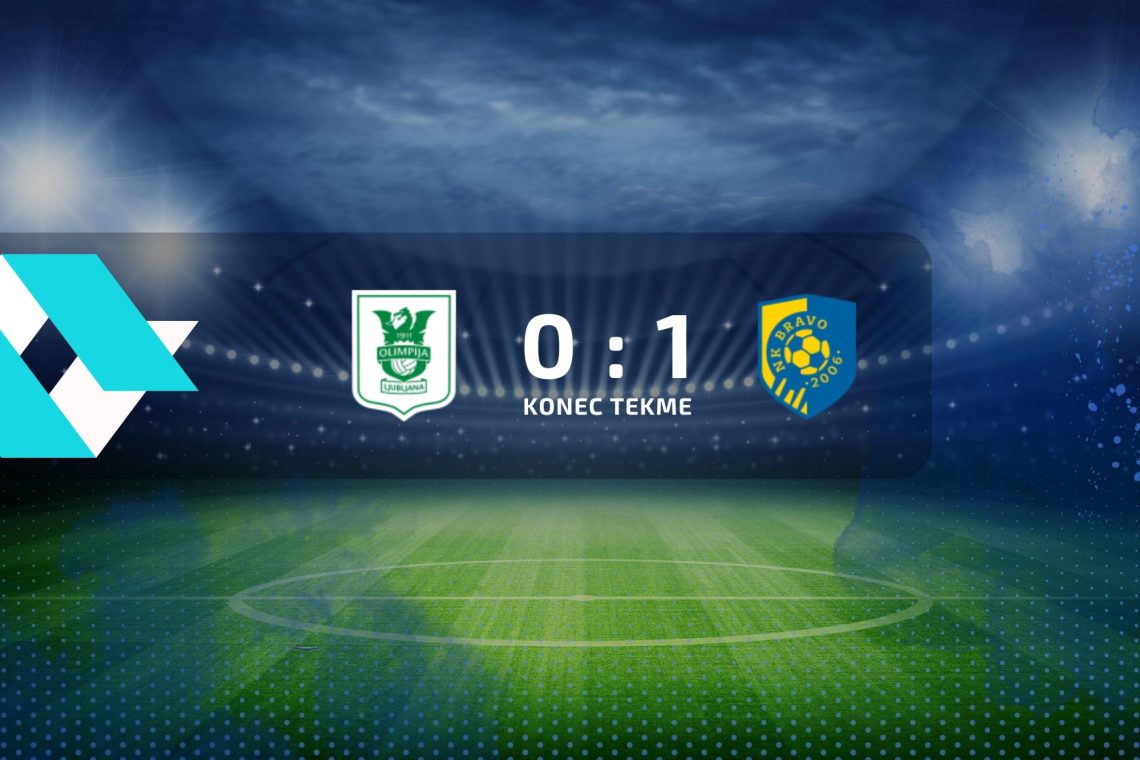 Nogometaši Olimpije so izgubili proti Bravu Kostelu z 0:1