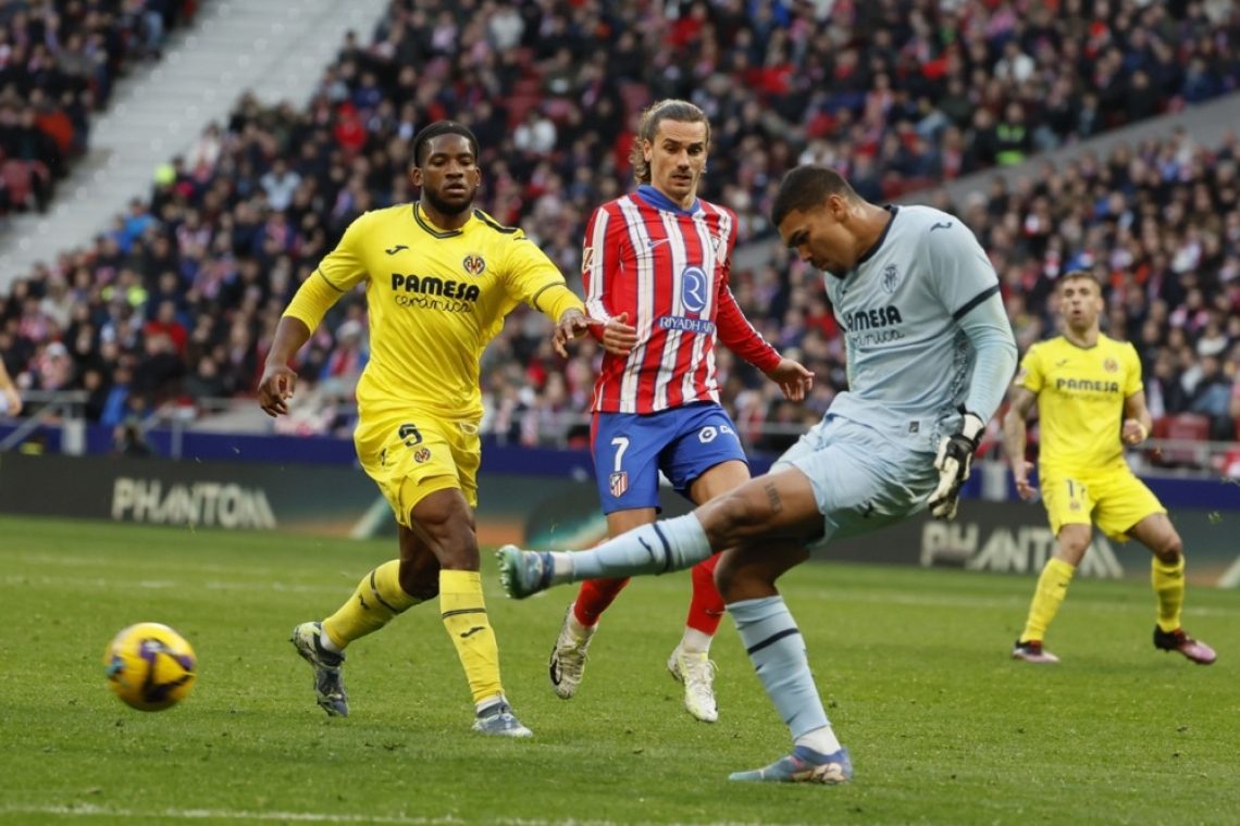 Atletico Madrid in Villarreal sta se razšla z remijem