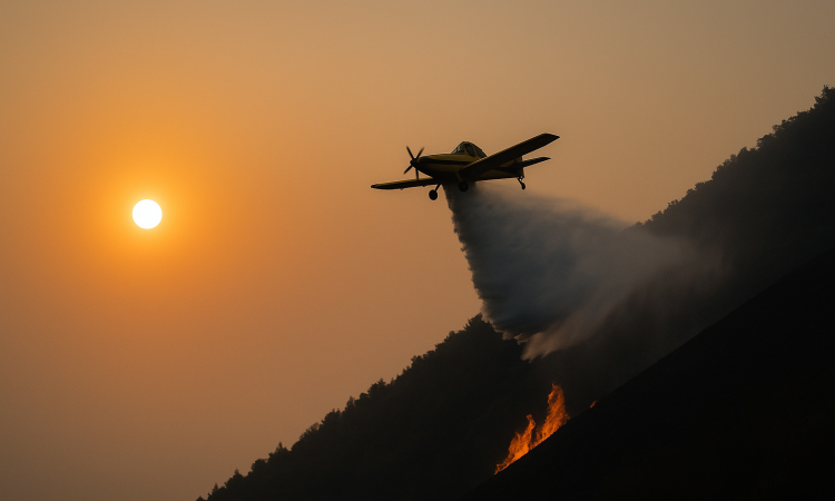 Gozdni požar nad Žerjavom gasijo tudi iz zraka