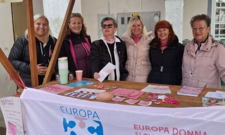 Europa Donna Slovenija z dogodki v rožnatem oktobru ozavešča o raku dojk